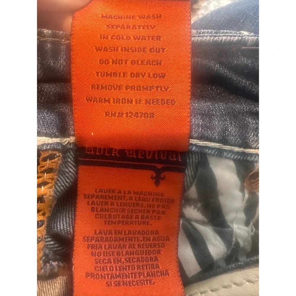 Rock Revival Rhays Bootcut Jeans Mens 29 Dark Wash Distressed Y2K Grunge